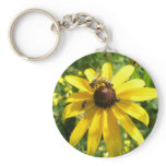 Coneflower &amp; Bee Weevil Beetle Keychain