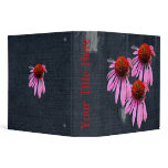 Coneflower on Denim Coordinating Items 3 Ring Binders