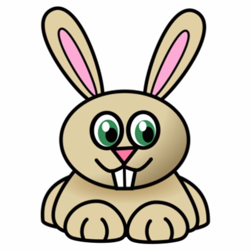 Conejo de conejito del dibujo animado fotoescultura vertical | Zazzle