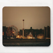 Coney Island at Night Mousepad