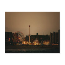 Coney Island at Night Postcards