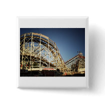 Coney Island Cyclone Roller Coaster, Brooklyn Button