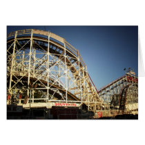 Coney Island Cyclone Roller Coaster, Brooklyn Card