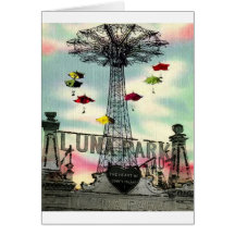 Coney Island Luna Park Amusement park Brooklyn ny Greeting Cards