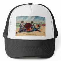 Coney Island NY 1909 Beach Scene Trucker Hats