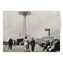 Coney Island Parachute Jump Card