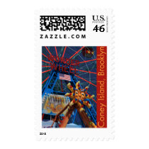 Coney Island Wonder Wheel Postage Stamps
