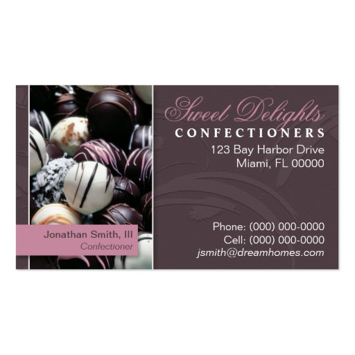 Confectioner Business Card