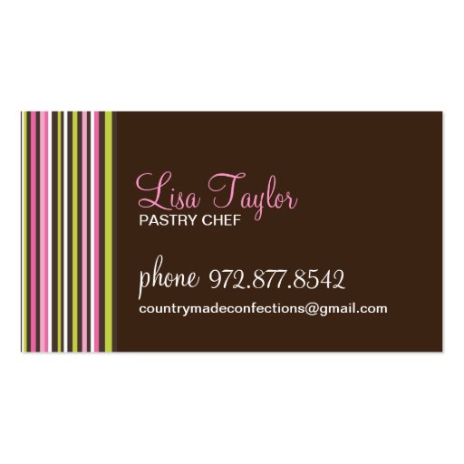 Confections Business Card Template (back side)