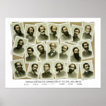 Confederate Commanders of The Civil War Posters