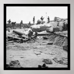 Confederate Cotton Fortifications at Yorktown 1862 posters