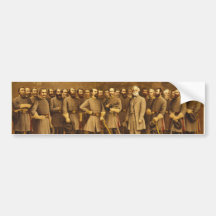Confederate General Robert E. Lee and his Generals Bumper Stickers
