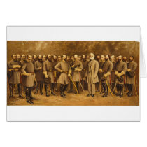 Confederate General Robert E. Lee and his Generals Greeting Cards