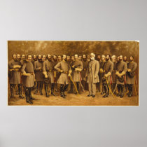 Confederate General Robert E. Lee and his Generals Posters