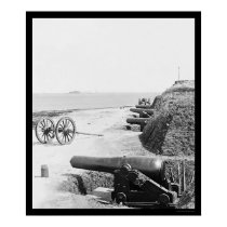 Confederate Gun Battery at Fort Johnson 1865 posters
