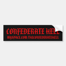 CONFEDERATE HELL BUMPER STICKERS