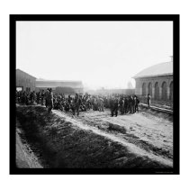 Confederate Prisoners at the Railroad Depot 1864 posters