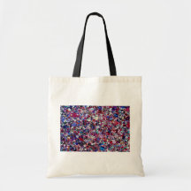 Confetti background tote bags