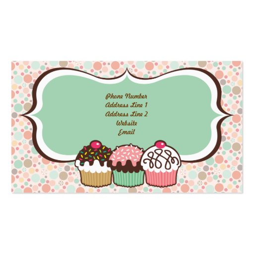 Confetti Bakery Business Cards (back side)