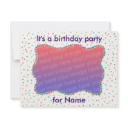 Confetti Birthday Party invitations, customize invitation