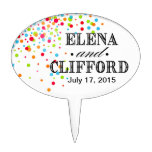 Confetti Celebration - multicolor Cake Toppers