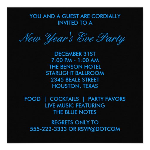 Confetti Champagne New Year's Eve Party Invitation