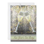 Confetti Champagne New Years Eve Party Invitations