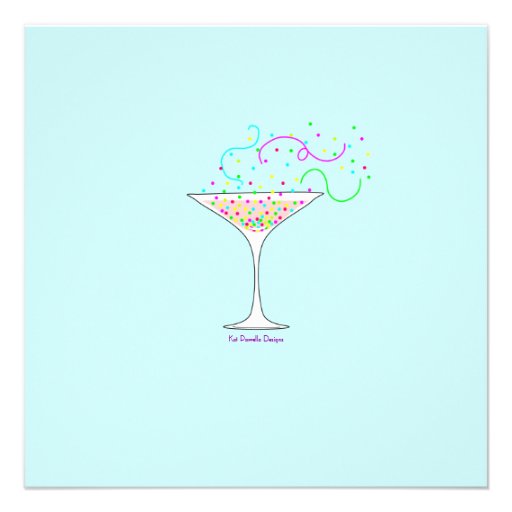 Confetti Cocktail Birthday Party Invitation