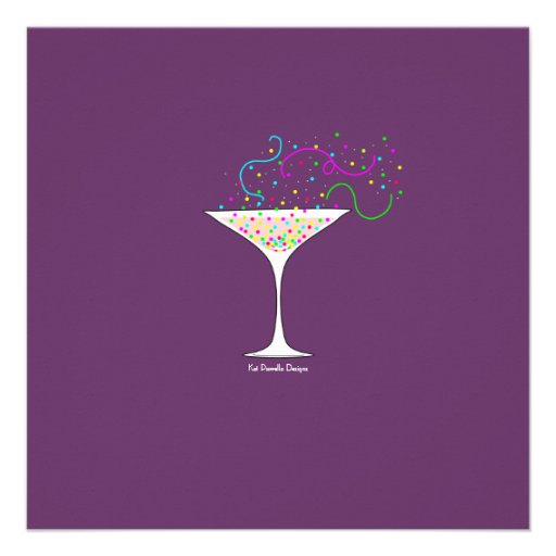 Confetti Cocktail Birthday Party Invitation