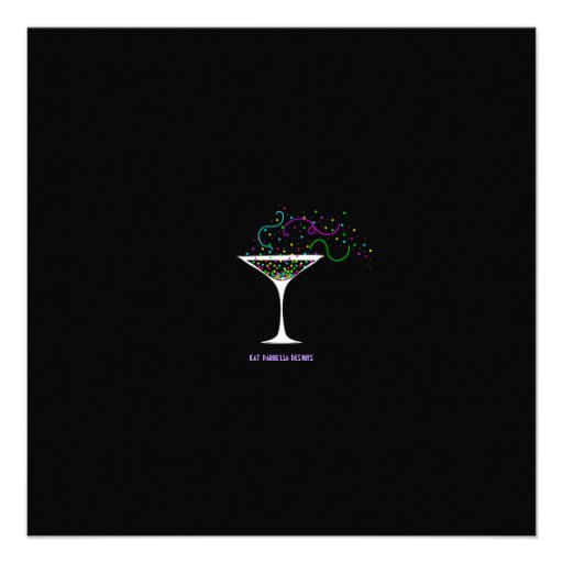 Confetti Cocktail Birthday Pary Invitation
