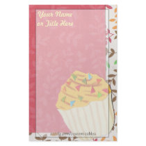 Confetti Cupcake Stationary stationery by Customizables Confetti Cupcake Stationary stationery