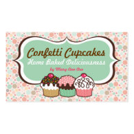Confetti Cupcakes Trio Business Cards