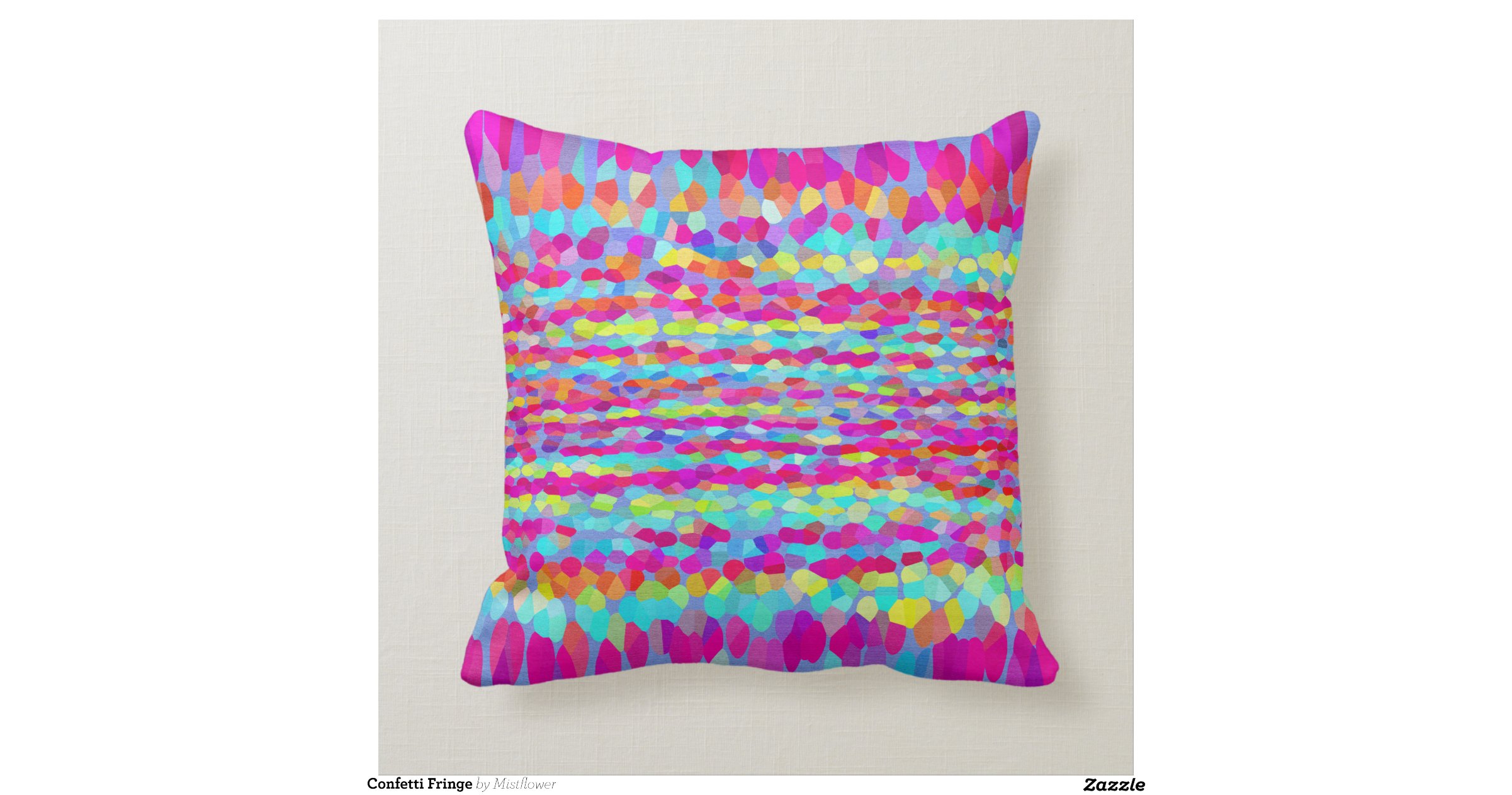 Confetti Fringe Throw Pillows Zazzle