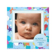 Confetti Fun Baby Boy Photo Birth Canvas wrappedcanvas