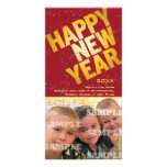 Confetti Gold Celebration New Years Photo Card