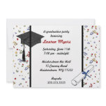 Confetti Grad Cap Diploma 2011 Invite invitations