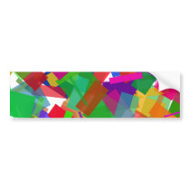 Confetti Multicolor Bumper Sticker bumper stickers