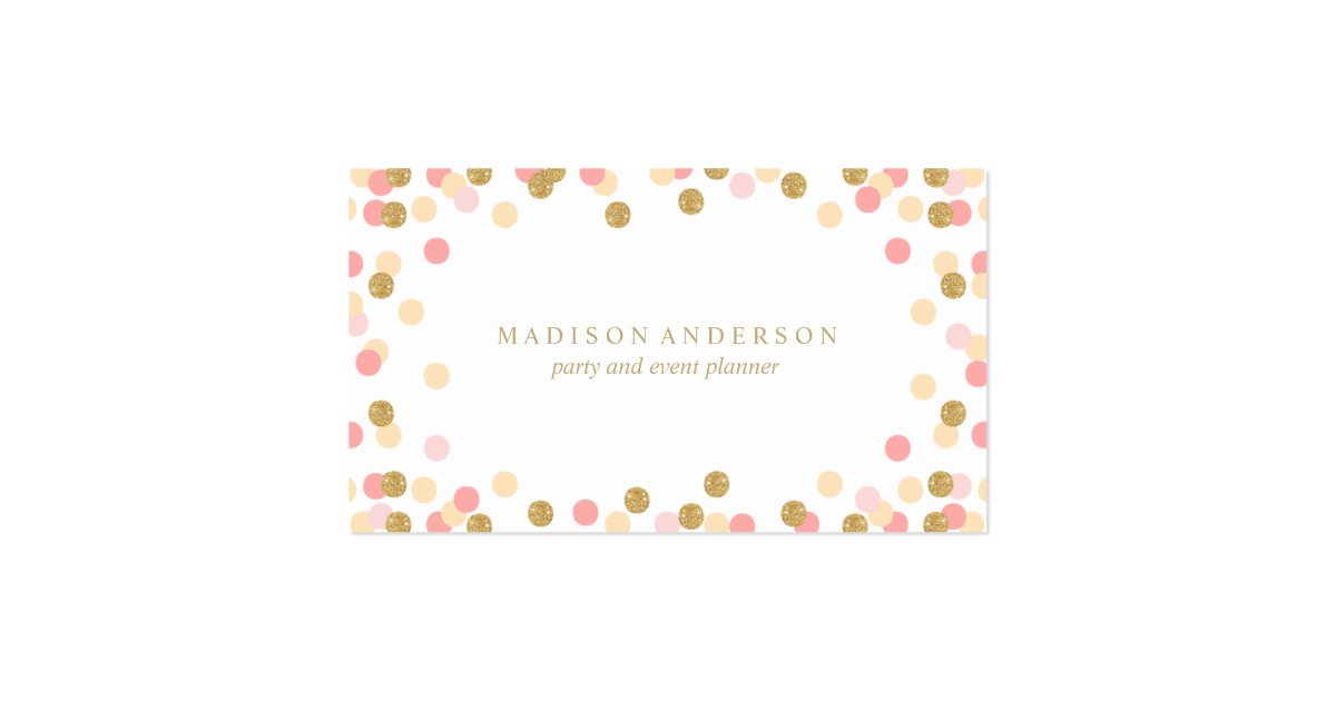 Confetti Party Business Cards Zazzle