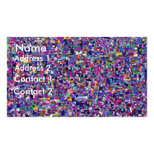 Confetti Profile Card Business Card Template (front side)