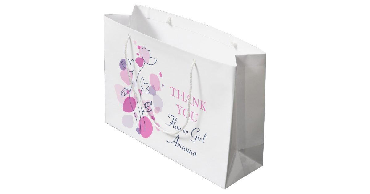 Confetti wedding flower girl favor large gift bag Zazzle
