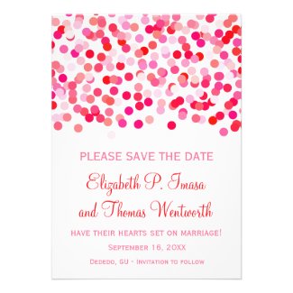 Confetti Wedding Save the Date Cards