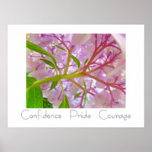 Confidence Pride Courage art prints Pink Hydrangea