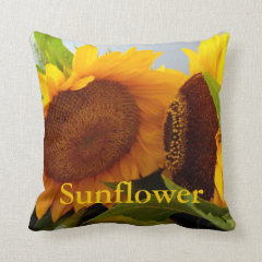 Confidental Sunflowers Throw Pillows