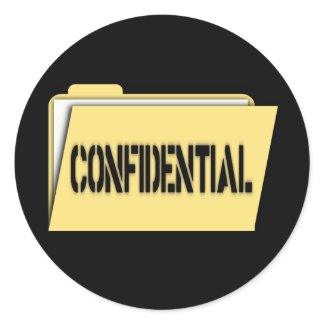 Confidential Folder With Paper sticker