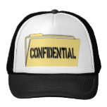 Confidential Folder With Paper Trucker Hats