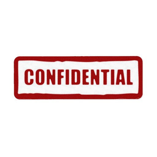 Confidential Stickers Label Zazzle