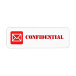 Confidential Top Secret Warning Label
