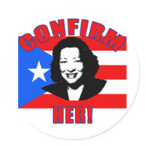Confirm Her with Puerto Rico Flag Products stickers by Scarebaby Confirm Her with Puerto Rico Flag Products stickers