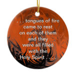 Confirmation (dancing flames) christmas tree ornaments