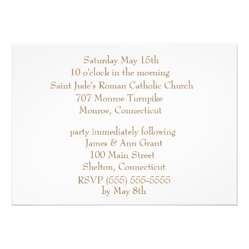 Confirmation Invitation